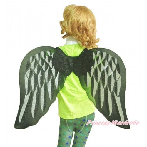 Sparkle Black Dark Angel Wings Halloween Costume C329