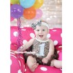 Leopard Baby Halter Jumpsuit Cream White Brown Pettiskirt With 1st Sparkle White Birthday Number Print JS3426