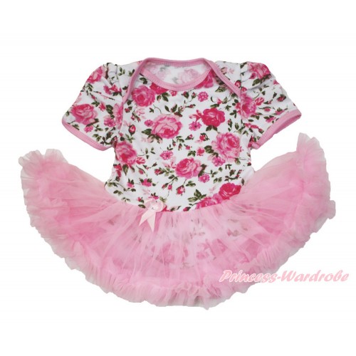 Rose Fusion Baby Bodysuit Jumpsuit Light Pink Pettiskirt JS3568
