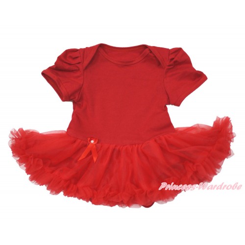 Red Baby Bodysuit Jumpsuit Red Pettiskirt JS3571