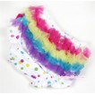 Rainbow Ruffles White Rainbow Dot Panties Bloomers B056 