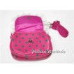 Hot Pink Green Polka Dots Little Cute Handbag Petti Bag Purse Accessory CB08 
