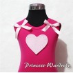 Light Pink Sweet Heart Hot Pink Tank Top with Light Pink Ruffles and Light Pink Bows TM154 