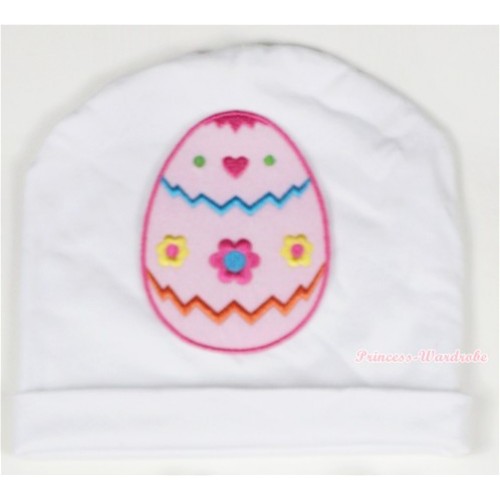 White Cotton Cap with Easter Egg Print TH317 