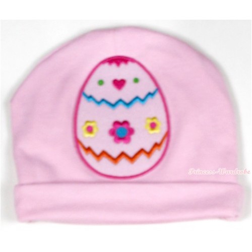 Light Pink Cotton Cap with Easter Egg Print TH327 