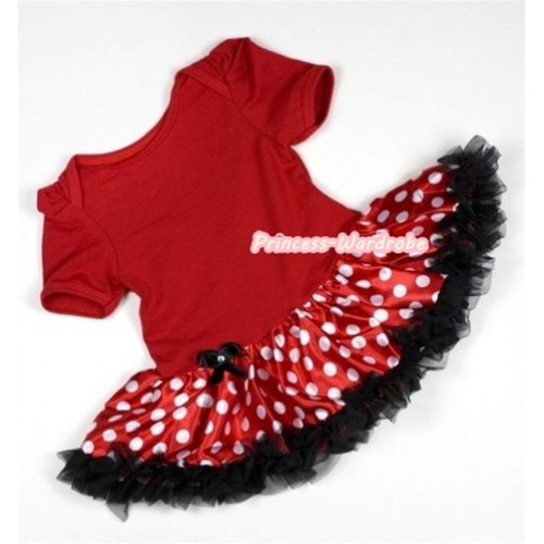 Hot Red Baby Jumpsuit Minnie Pettiskirt JS208 