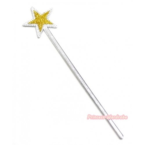 Noble Yellow Crystal Star Wand H611 