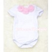 White Baby Jumpsuit with Optional Rosettes TH82 
