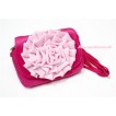 Big Light Pink Rose with Little Cute Hot Pink Handbag Petti Bag Purse CB150 
