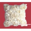 Cream White 3D Rosettes Solid Color Home Sofa Cushion Cover HG015 
