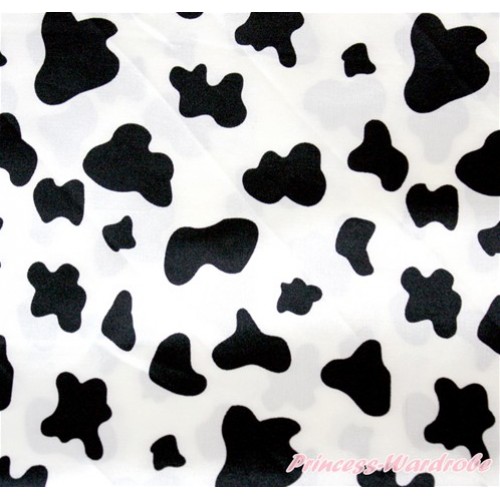 1 Yard Milk Cow Print Satin Fabrics HG069 