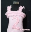 2nd Pink Polka Dots Pink Spaghetti Strap Ruffle Pettitop Top TM107 