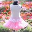 White Tank Tops with Pink Rosettes & Light Pink Pettiskirt M01 