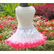 White Tank Tops with Hot Pink Rosettes & White Hot Pink Pettiskirt M101 