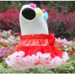 White Tank Tops with Rainbow Rosettes & Red White Pettiskirt M146 