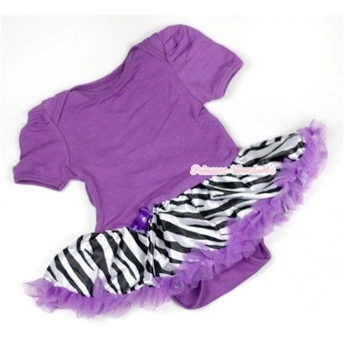 Dark Purple Baby Jumpsuit Dark Purple Zebra Pettiskirt JS554 