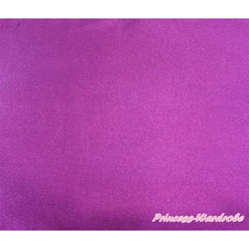 1 Yard Dark Purple Solid Color Satin Fabrics HG076 