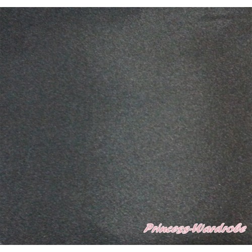 1 Yard Black Solid Color Satin Fabrics HG091 