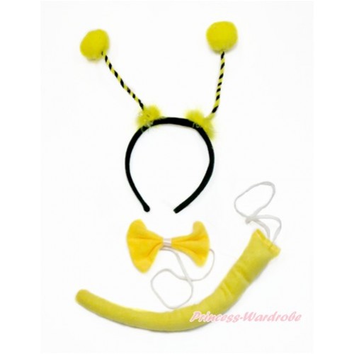 Bumble Bee 3 Piece Set in Headband,Tie,Tail PC071 