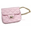 Gold Chain Light Pink Checked Little Cute Petti Shoulder Bag CB61 