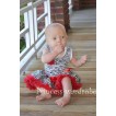 Zebra Print Baby Pettitop & Red Rose with Red Zebra baby pettiskirt NG251 