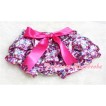 Hot Pink Floral Layer Panties Bloomers with Cute Big Bow BL40 