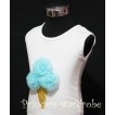 White Tank Top with Light Blue Ice Cream TS106 