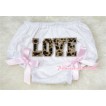 Leopard LOVE Print White Panties Bloomers with Various Bow BL44 
