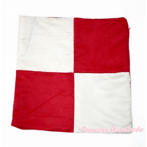 Red White Checked Home Sofa Cushion Cover HG096 