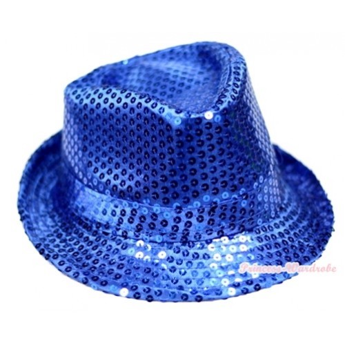 Sparkle Sequin Royal Blue Jazz Hat H673 