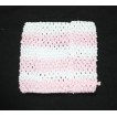 Light Pink White Crochet Tube Top CT91 