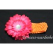 Headband match hot pink Crystal Daisy for Pettiskirt Hair Clip F02 