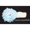 Headband match blue Crystal Daisy for Pettiskirt Hair Clip F07 