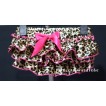 Hot Pink Leopard Print Satin Bloomers & Hot Pink Bow B23 