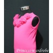 Hot pink Tank Tops with hot Pink Rosettes tr09 