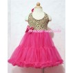 Leopard Print with Hot Pink ONE-PIECE Petti Dress with Bow LP04 