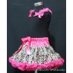 Hot Pink Leopard Print Pettiskirt with Black Tank Top with Hot Pink Ribbon and Ruffles MW30 