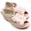 Light Pink Chiffon Open Toe Shoes AB-B600 