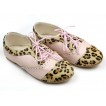 Light Pink Leopard Round Toe Classic Oxfords Flat Shoes AB-A196 