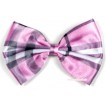 Light Pink Checked Satin Bow Hair Clip H562 