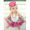 White Crochet Tube Top & Hot Pink Leopard Print Baby Pettiskirt CT12 