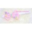 Headband with Colorful Ball Light Pink Bow H243 