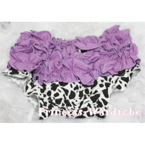 Dark Purple Milk Cow Ruffles Panties Bloomers B39 
