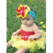 Hot Red Crochet Tube Top & Yellow Baby Pettiskirt CT13 