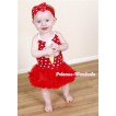 Minnie Polka Dots Baby Halter Jumpsuit Red Pettiskirt With White Rosettes Ice Cream Print With Red Headband Red White Polka Dots Ribbon Bow JS1220 