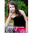 Black Lace Tube Top with matching Hot Pink Leopard Pettiskirt TE16 