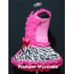 Zebra Hot Pink Pettiskirt with Matching Hot Pink Ruffles Tank Tops MR24 