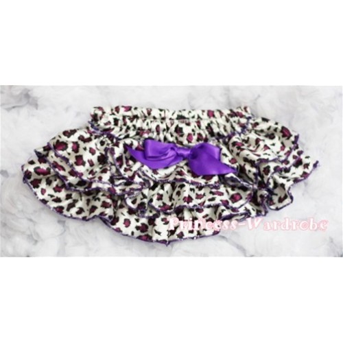Dark Purple Leopard Print Panties Bloomers B40 