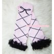 Newborn Baby Light Pink Shoelace Leg Warmers Leggings with Ruffles LG155 