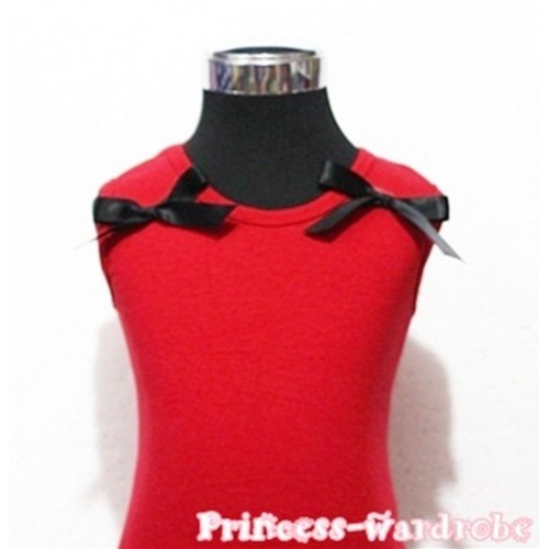 Red Tank Tops with Black Ribbon TN44 